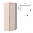 Шкаф угловой со штангой и полками 400 (Гарун)