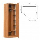 Шкаф угловой с зеркалом со штангой и полками 402 (Гарун)