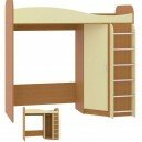 Кровать-чердак со шкафом Ника 436-Н