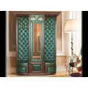 Шкаф для одежды с зеркалом и бра, с 2-мя вешалками. МДФ. Экокожа. ЛДСП﻿.