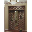 Открытая Вешалка с 6 крючками с узким зеркалом с полкой  Б5.10-3