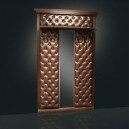 Открытая Вешалка с 4 крючками с узким зеркалом с полкой  Б5.10-4