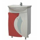 Тумба Бормио 50 цвет бело-красная