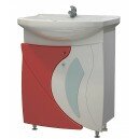 Тумба Бормио 65 цвет белый красный