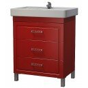 Тумба Quattro 70 DВ3 цвет красный глянец