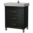 Тумба Quattro 70 DВ3 цвет черный металлик