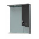 Шкаф-зеркало Палермо 60С черный глянец