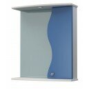 Шкаф-зеркало Флокс 60С бело-синий правый