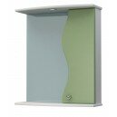 Шкаф-зеркало Флокс 60С бело-фисташковый правый