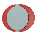 Зеркало Caldeo 90 LED красный глянец Glass