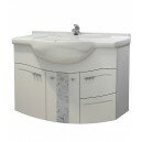 Тумба подвесная Caldeo 85 МВ2 цвет белый Glass